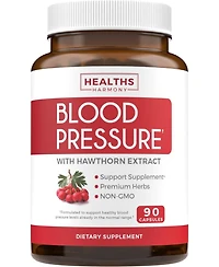 Healths Harmony Blood Pressure Support Capsules, Vitamin Supplement for Healthy Heart & Blood Circulation, Health's Harmony, 90ct