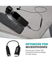 Movo Pma-1 Female 3.5mm Trs Microphone Audio Adapter Cable Compatible with The Dji Osmo Pocket