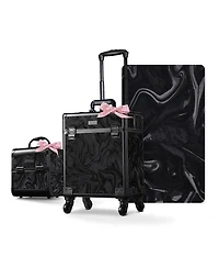 Byootique 2-Piece Makeup Train Case Cosmetic Organizer Kit