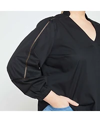 Universal Standard Plus Saint-Honore Poplin Blouse