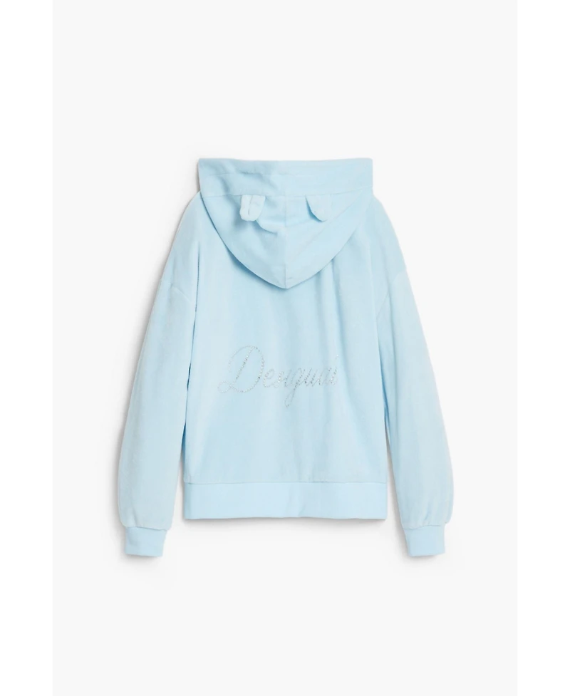 Desigual Girls Girls's Hoodie with ears and strass logo