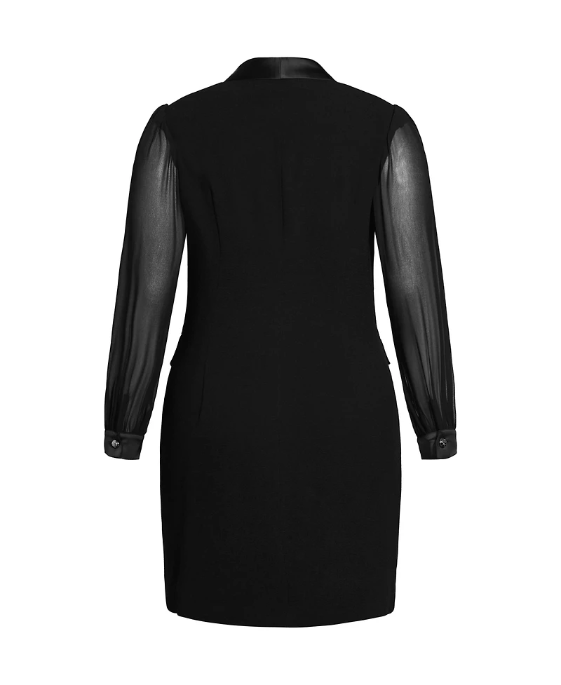 City Chic Women's Tux Seduction Mini Dress