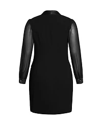 City Chic Women's Tux Seduction Mini Dress