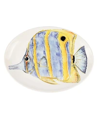 Vietri Reef Butterfly Fish Oval Platter