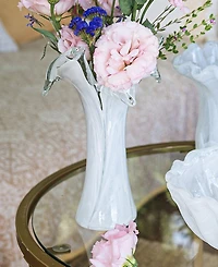 Vietri Onda 8 oz. Glass Twisted Flower Vase