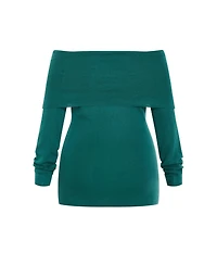 City Chic Plus Florence Off Shoulder Jumper