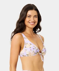 California Waves Women's Blooming Garden Keyhole Swim Bralette