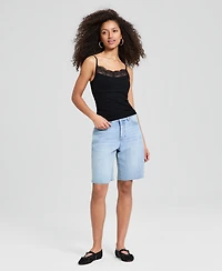 And Now This Women's Seamless Lace-Trim Rib-Knit Tank Top, Macy's Exclusive