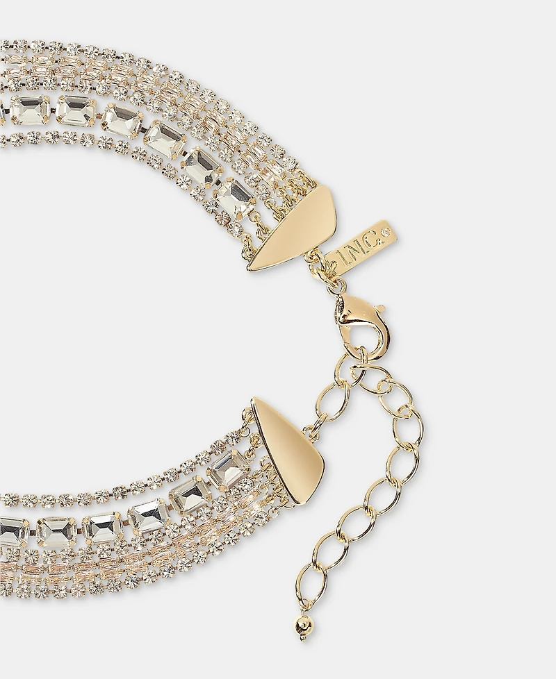 I.n.c. International Concepts Crystal Multi-Row Statement Necklace, 16" + 3" extender, Macy's Exclusive