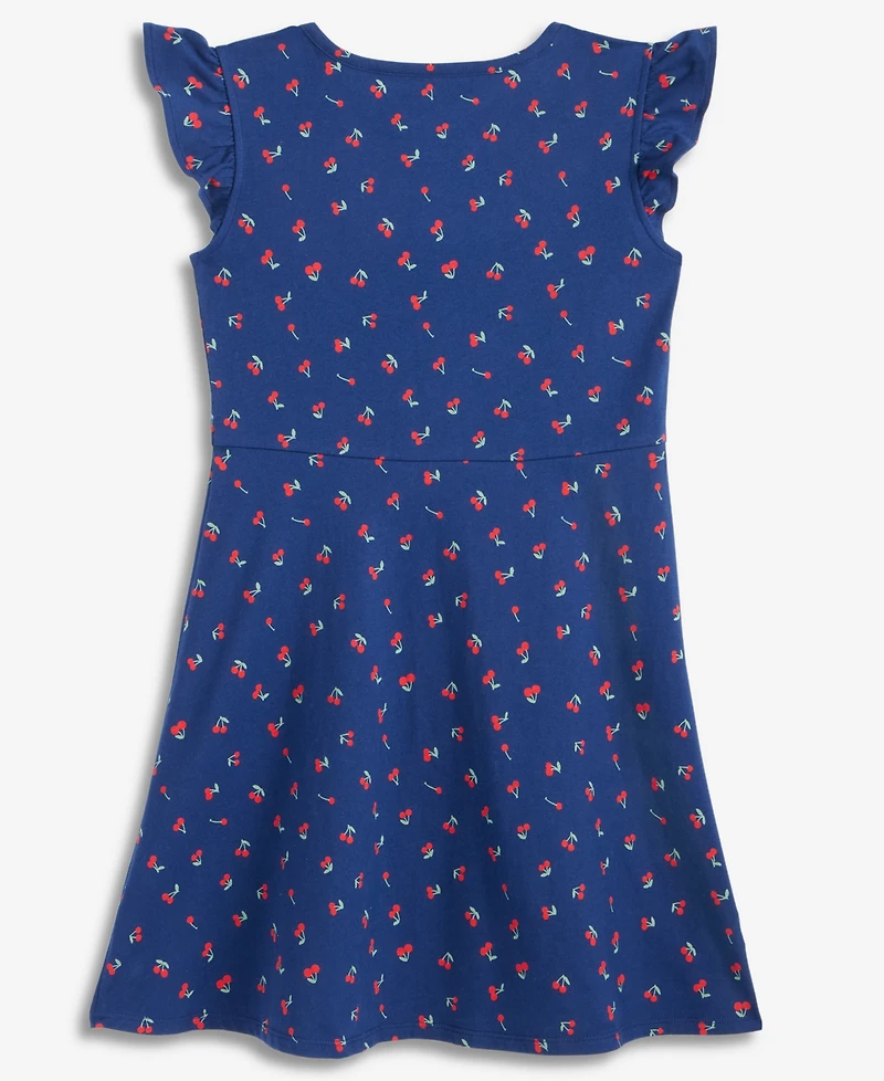 Epic Threads Girls' 5-20 Cotton Cherries-Print Flutter-Sleeve Dress, Macy's Exclusive