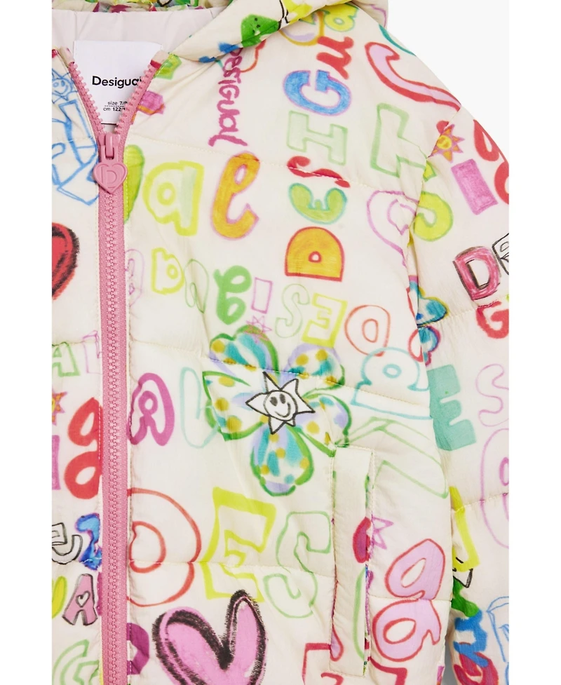 Desigual Girls Girls's Quilted jacket lettering
