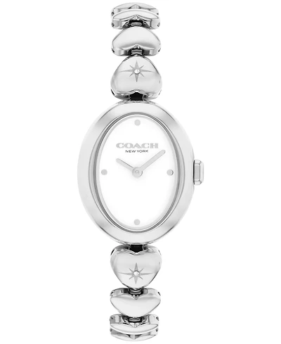 Coach Women's Sammy Silver Tone Stainless Steel With Crystals Bracelet Watch, 22.5mm