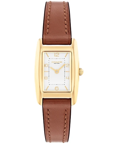 Coach Women's Reese Saddle Leather Strap Watch, 20x30mm