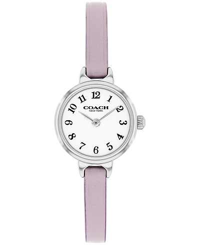 Coach Women's Iris Lavender Leather Strap Watch, 22.5mm