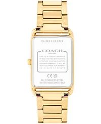 Coach Unisex Elliot Gold Tone Stainless Steel Bracelet Watch, 32x26mm