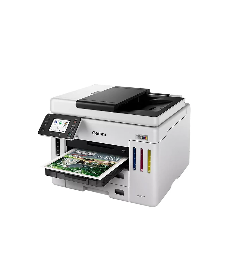 Canon Maxify GX7120 Wireless MegaTank Duplex All-in-One Inkjet Color Printer, Fax, White