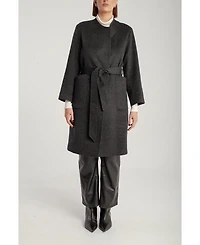 1982 Women's Cashmere Belted Lapel Coat
