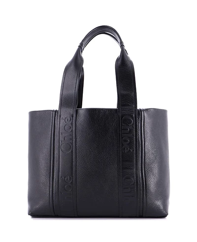 Pre-Owned Chloe Medium Woody Tote Leather