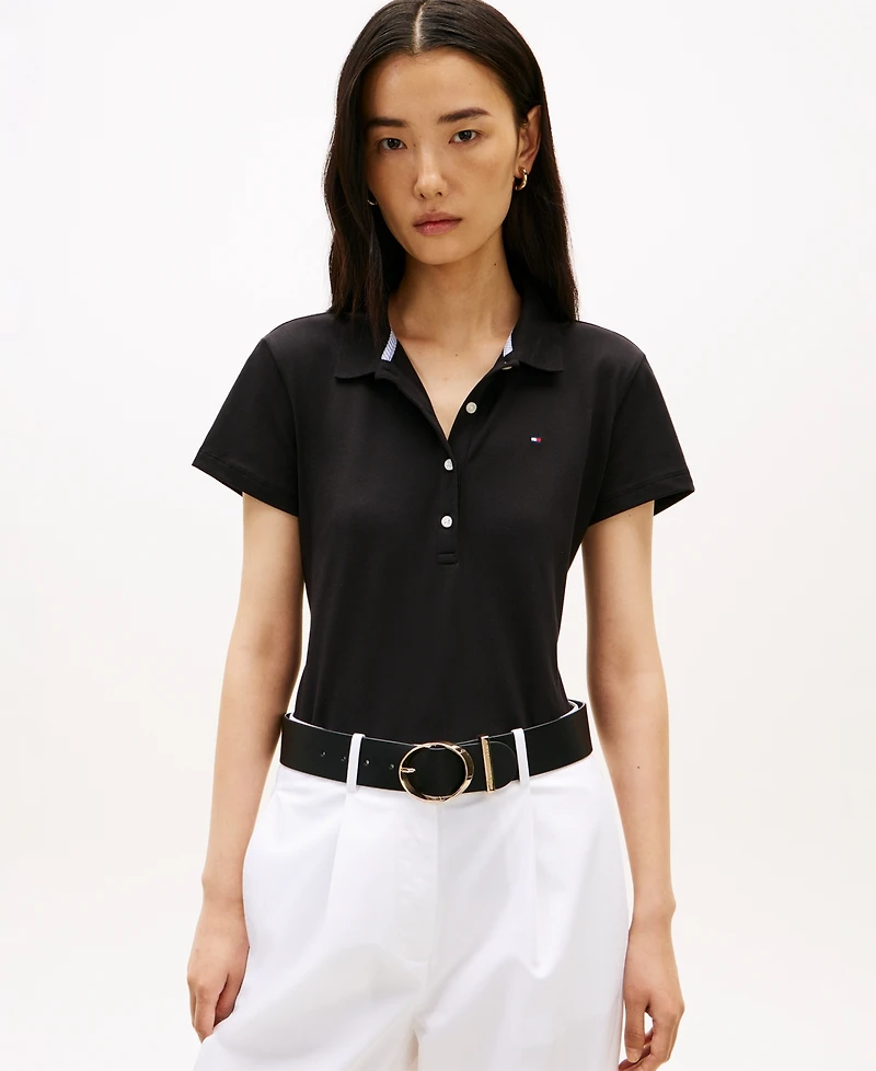Tommy Hilfiger Women's Classic Pique Short-Sleeve Polo T-Shirt