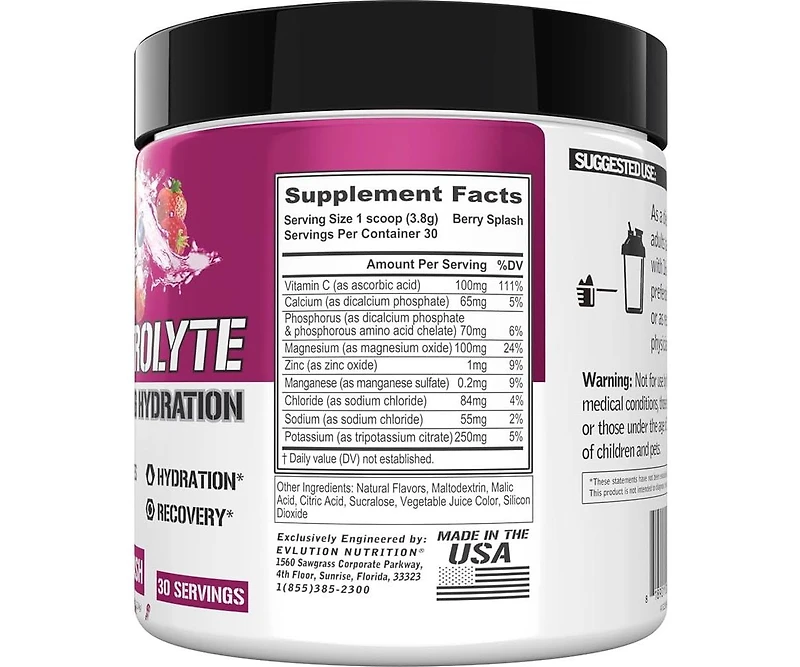 Evl Ultimate Electrolytes Powder Hydration - with Key Electrolytes and Antioxidants