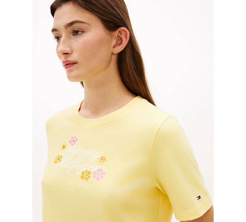 Tommy Hilfiger Women's Floral Graphic Crewneck T-Shirt