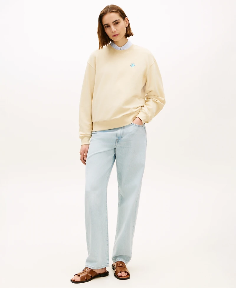 Tommy Hilfiger Women's Script Logo Crewneck Sweatshirt