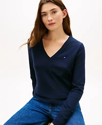 Tommy Hilfiger Women's V-Neck Knit Sweater