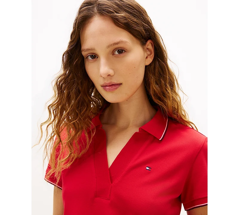 Tommy Hilfiger Women's Classic Pique Short-Sleeve Polo T-Shirt