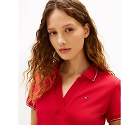 Tommy Hilfiger Women's Classic Pique Short-Sleeve Polo T-Shirt