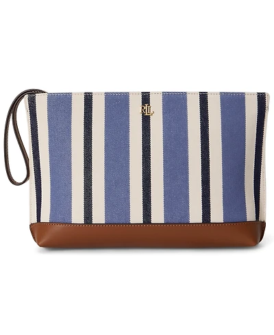 Lauren Ralph Striped Large Pouch Wallet
