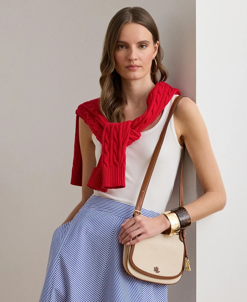 Lauren Ralph Lauren Canvas Small Marcy Crossbody Bag