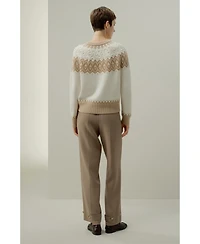 Lilysilk Women's Wool-Cashmere Fair Isle Sweater