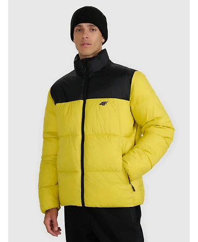 4F Men's jacket with synthetic filling - yellow