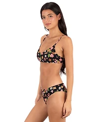 Hurley Women's Max Hibiscus Dream Mid-Cheeky Swim Bottoms