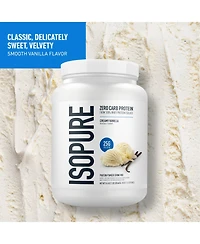 Isopure Zero Carb 100% Pure Whey Isolate Protein Powder, Creamy Vanilla, 25g Protein, 15 Servings Tub