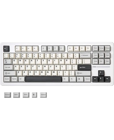 Lofree YZ87 75% Gasket Mechanical Keyboard, Tkl Wireless Hot Swappable Bluetooth Gaming Keyboard with 4-Layer Padding, BT5.0/2.4Ghz/Type-c Nkro Rgb