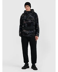 4F Men's regular fleece with hood - multicolour