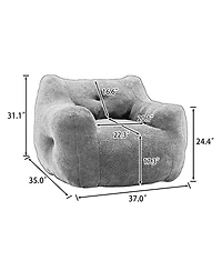 Boyel Living Giant Bean Bag Chair with Armrests Comfy Sofa for Adults