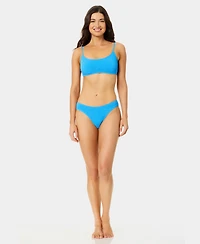 California Waves Women's Solid Low-Rise Swim Bottoms