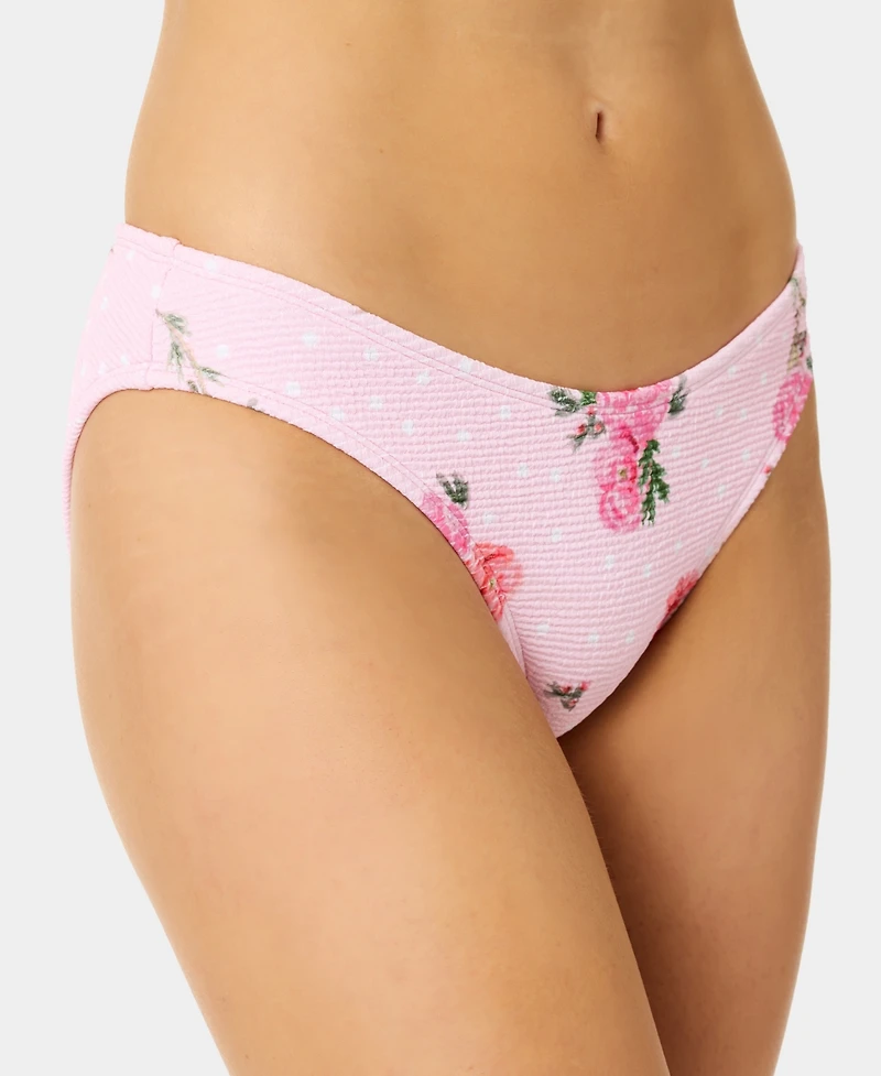 California Waves Women's Solid Low-Rise Swim Bottoms