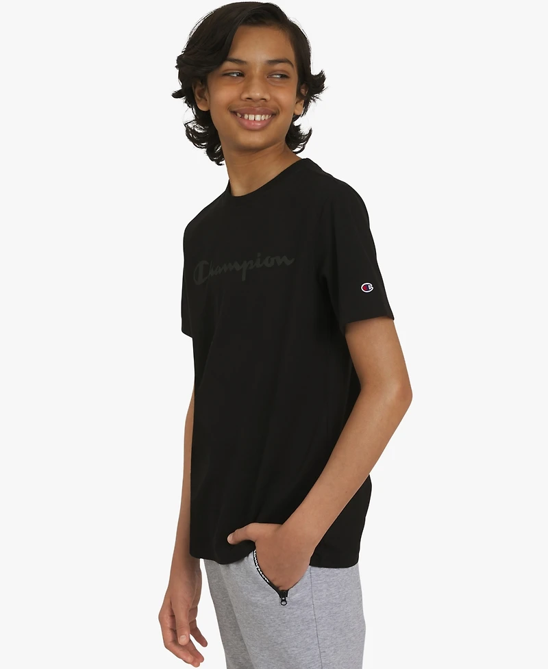 Champion Boys' 8-20 Silicone Logo Crewneck T-Shirt