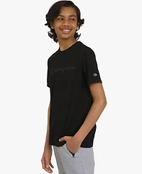 Champion Boys' 8-20 Silicone Logo Crewneck T-Shirt