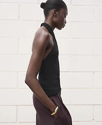 Mango Women's Wrap Neck Top