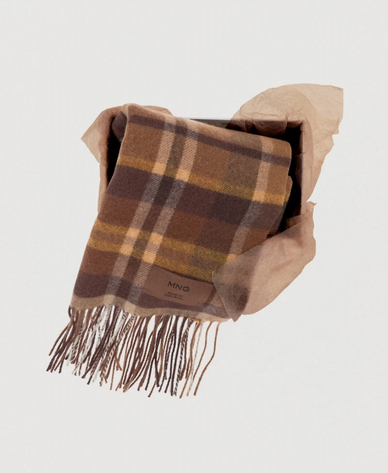 Mango Women's Woolen Check Scarf