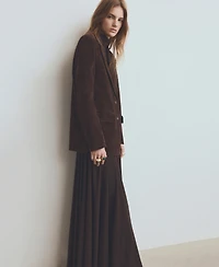 Mango Women's Straight Suede Blazer