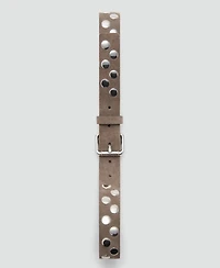Mango Women's Studded Suede Belt