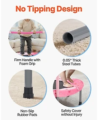 Mecale Kids Trampoline, 36", Foldable Indoor/Outdoor Mini Rebounder w/ Handle, for Ages 3+