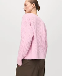 Mango Women's Braided Knitted Sweater