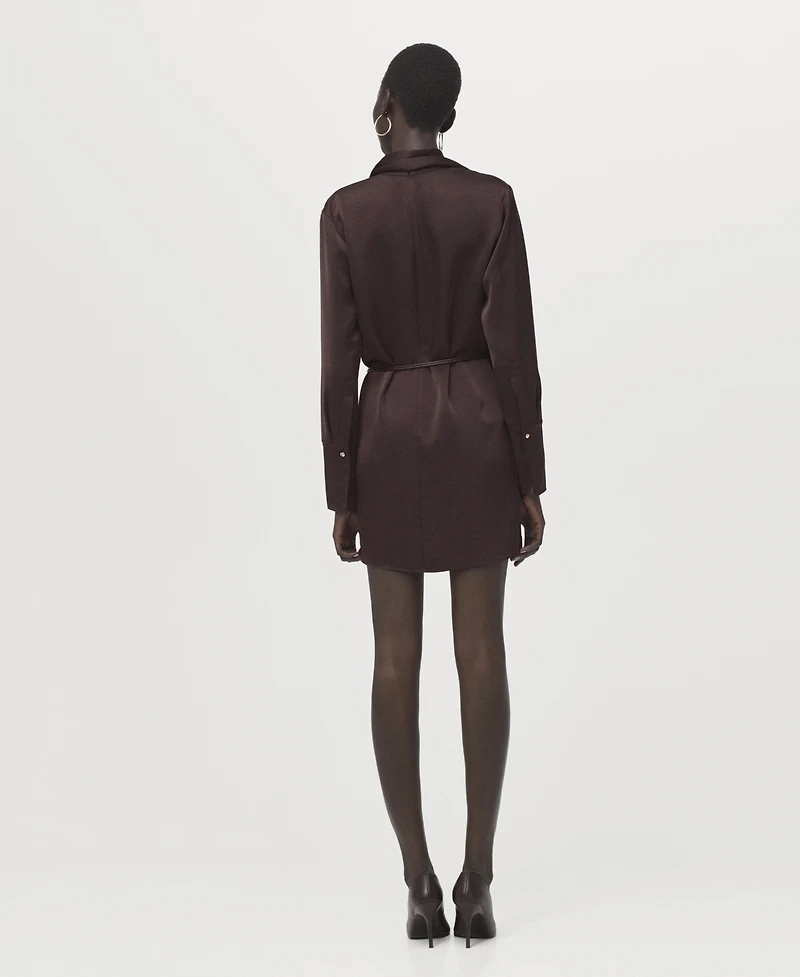 Mango Women's Foulard Satin Dress