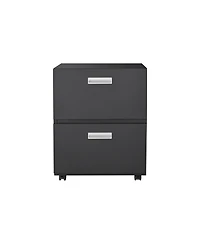 Office Furniture Copier Cabinet Black 2 Drawer Steel Copier Stand Mobile Pedestal File Cabinet